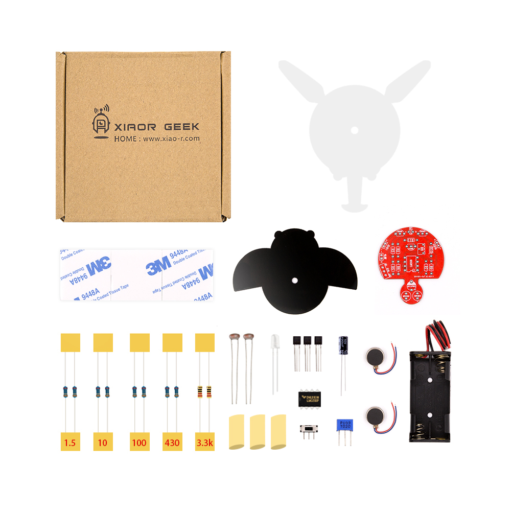 Светочувствительный робот Firefly в бумажной коробке DIY (без аккумулятора)